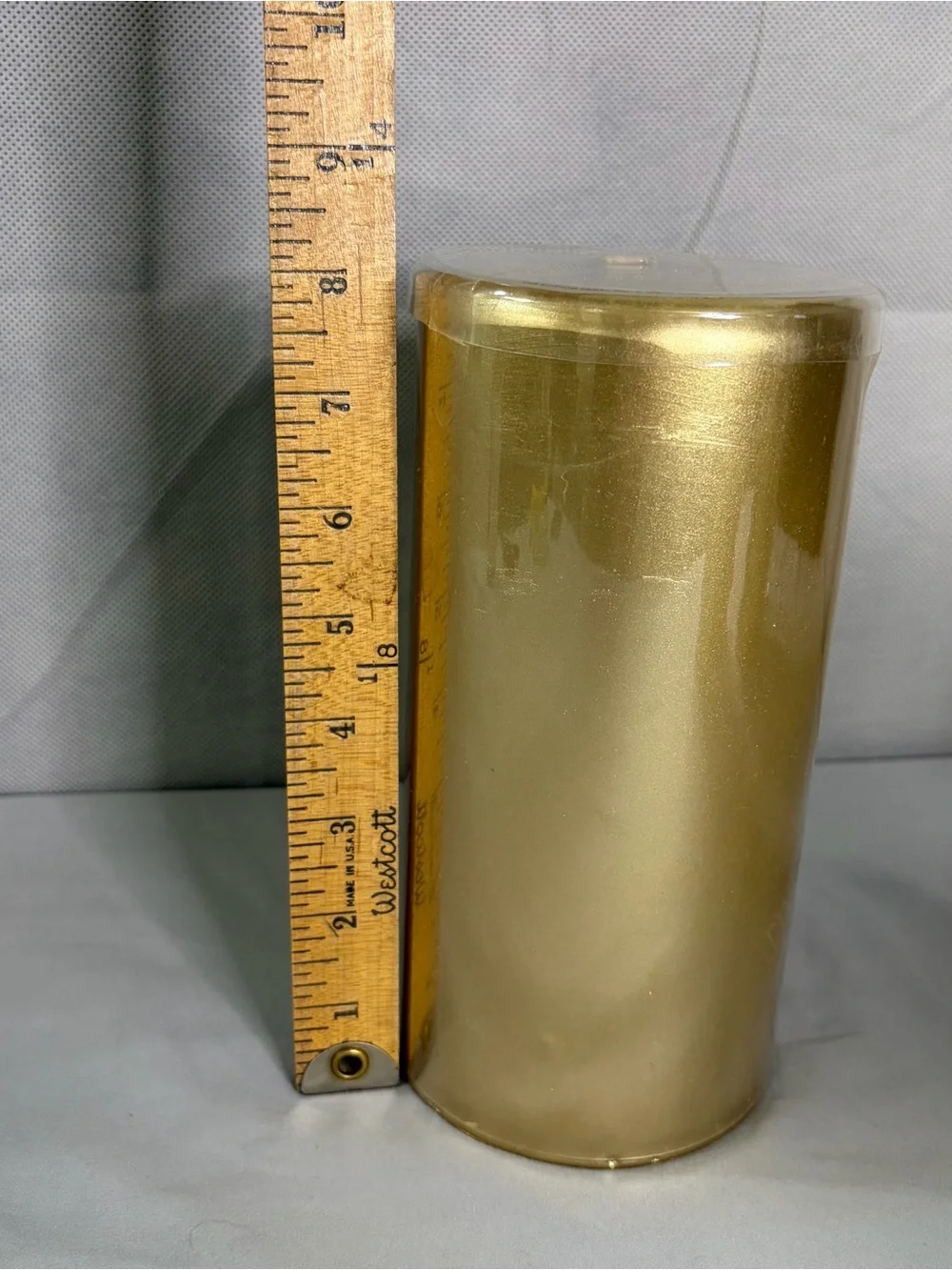 Pottery Barn Gold Decorative Pillar Candles